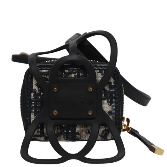 Christian Dior Trotter Canvas Oblique Phone Holder Airpods Case Navy Auth - Picture 3 of 16